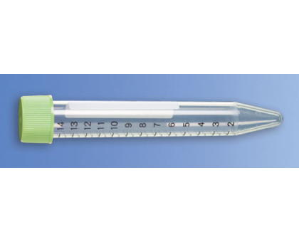 SCT-15ML-25-S Пробирки с винтовой горловинной крышкой объемом 15 мл (градуированные, стерильные, тип "Falcon", Axygen, 25шт./уп.)